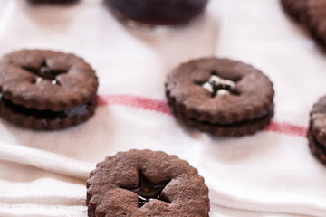 Chocolate Linzers with Berry Wine Jam