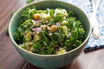 Kale Barley Salad with Feta and a Honey-Lemon Vinaigrette