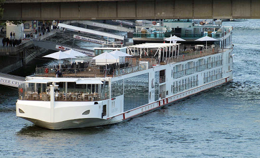The river cruise ship Viking Idun in Cologne, Germany.
