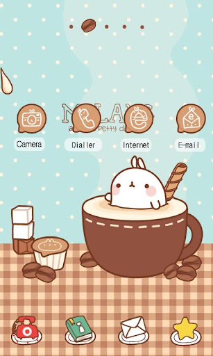 【免費娛樂App】CUKI Themes Molang coffee time-APP點子