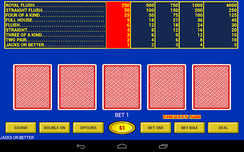 Jacks Or Better - Video Poker