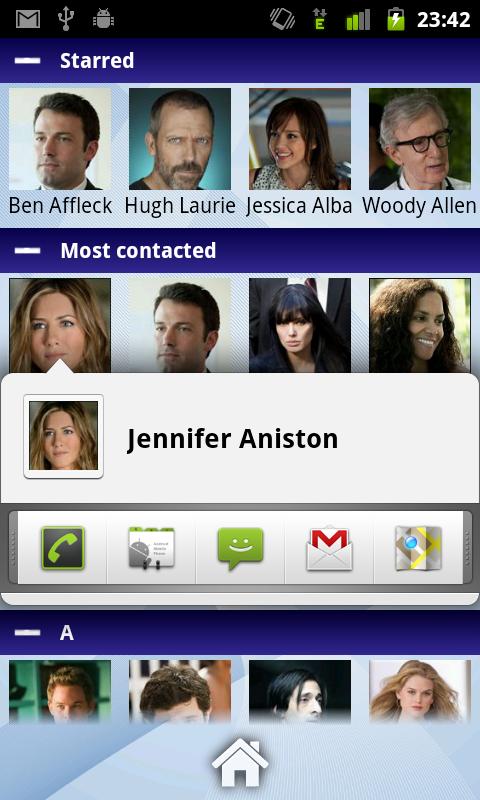 Contact Launcher Pro Screen 1