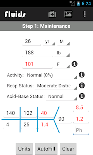 Android application Fluids: Electrolyte Management screenshot