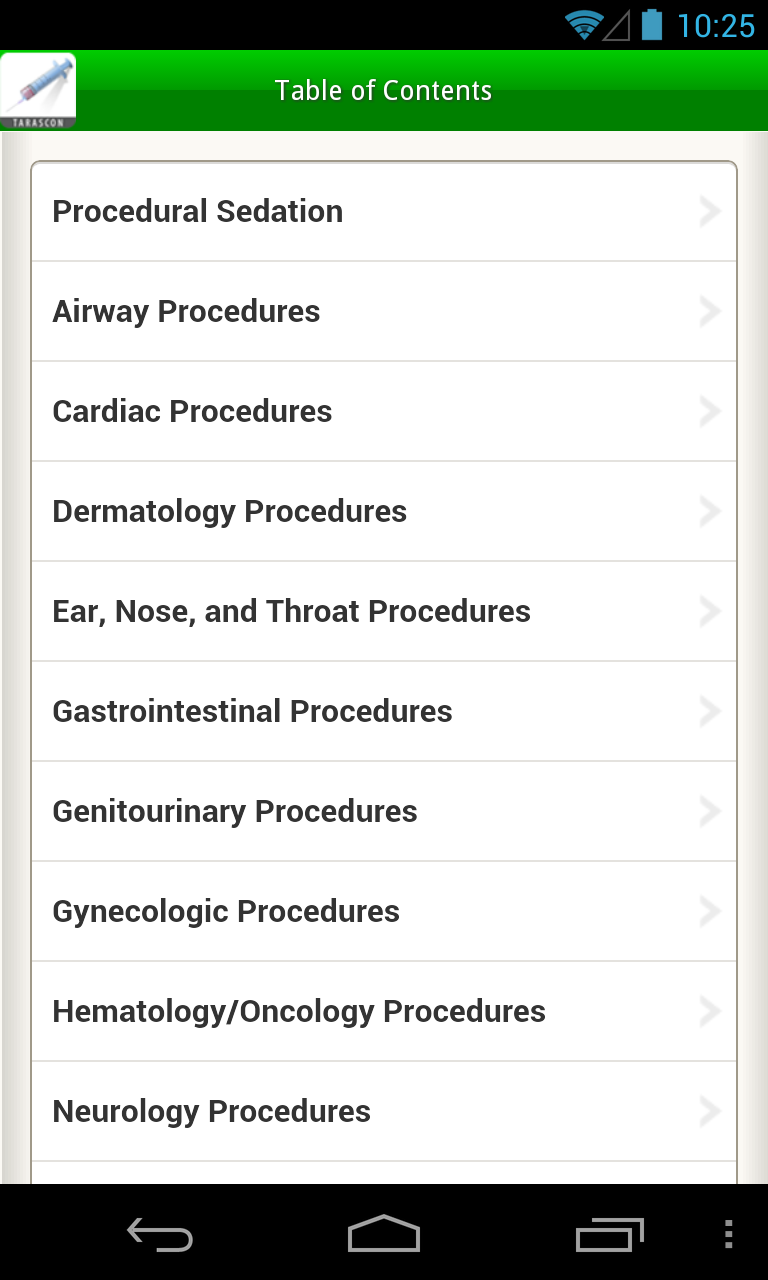 Tarascon Medical Procedures Screen 2