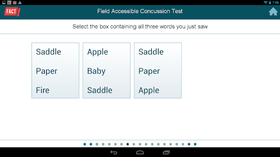 FACT Concussion Test Screenshots 0