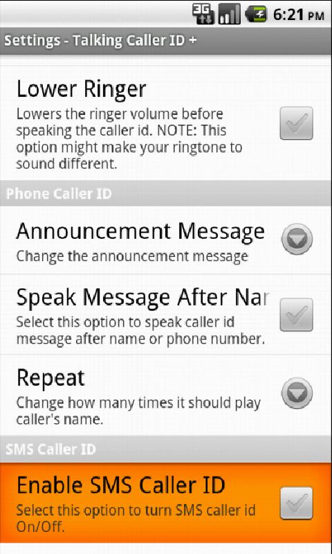 Talking Caller ID + Screen 3