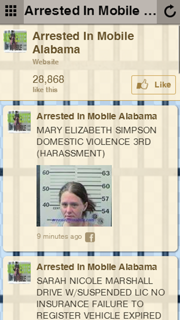 Arrested In Mobile Alabama Screen 2