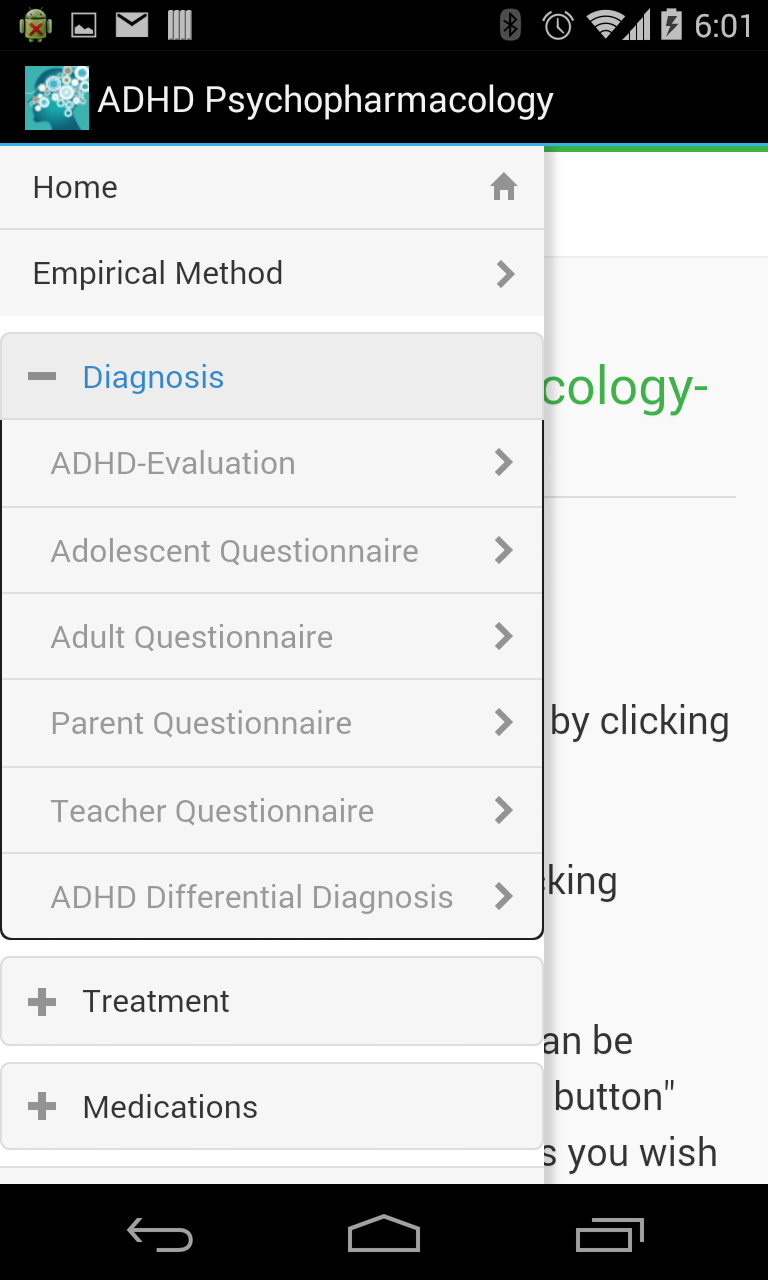 ADHD Psychopharmacology Screen 3