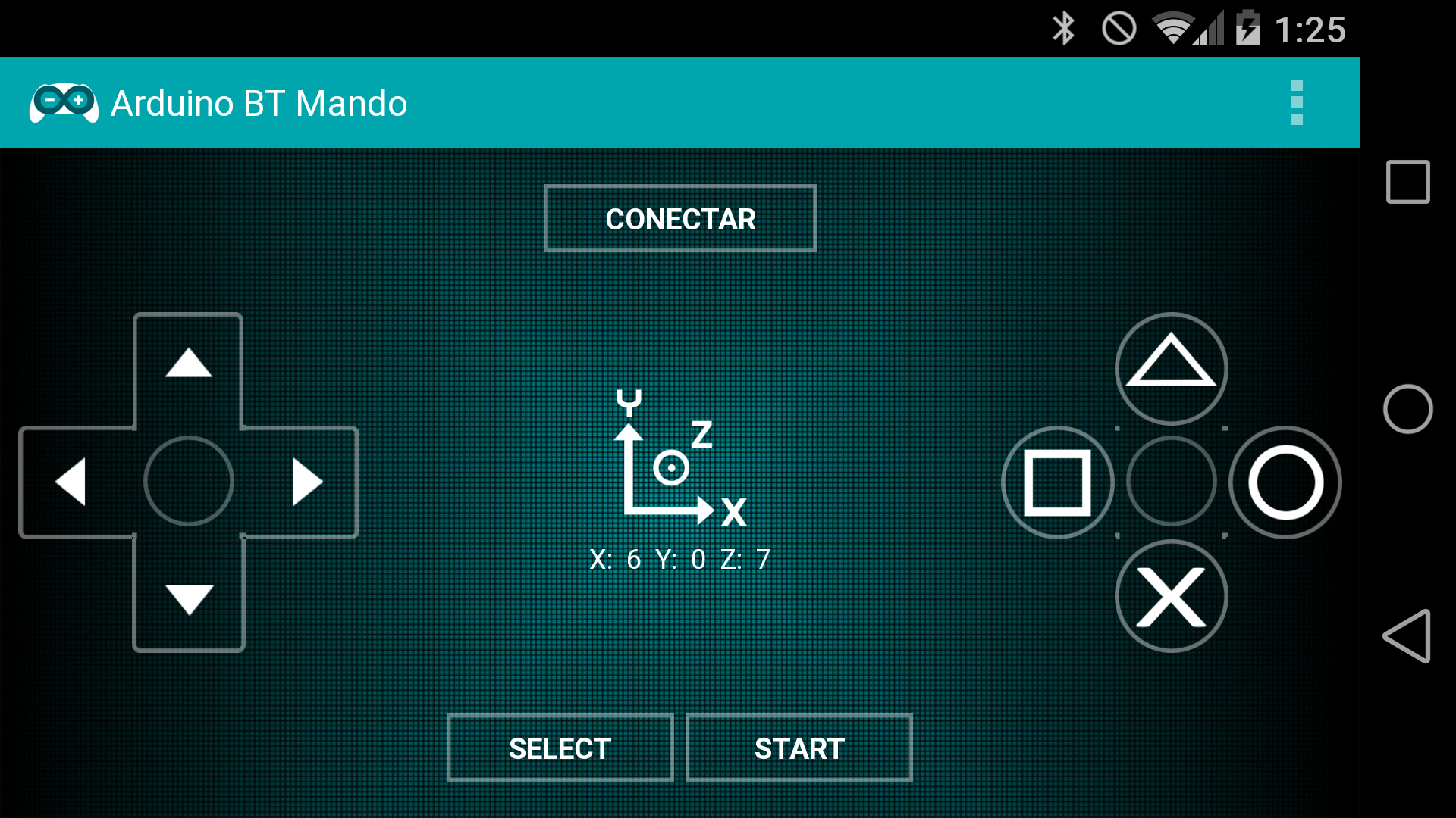 Android application Arduino BT Joystick PRO screenshort