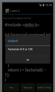 Try & Learn C on Android Screenshots 4