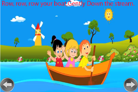kids rhyme row row your boat - android apps on google play