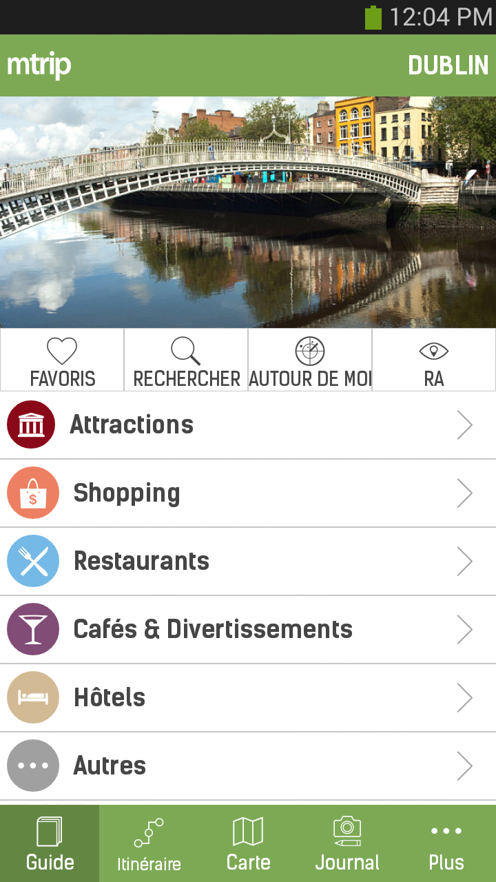 Android application Dublin Travel Guide – mTrip screenshort
