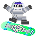 SPACE SKATE skateboarding logo