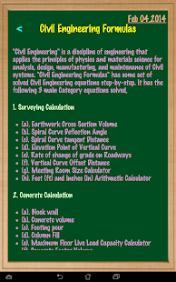 Civil Engineering Formulas Screenshots 6