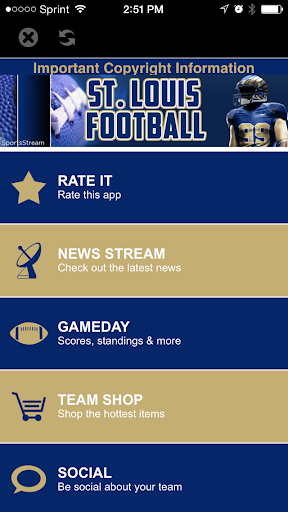 【免費運動App】St. Louis Football STREAM+-APP點子