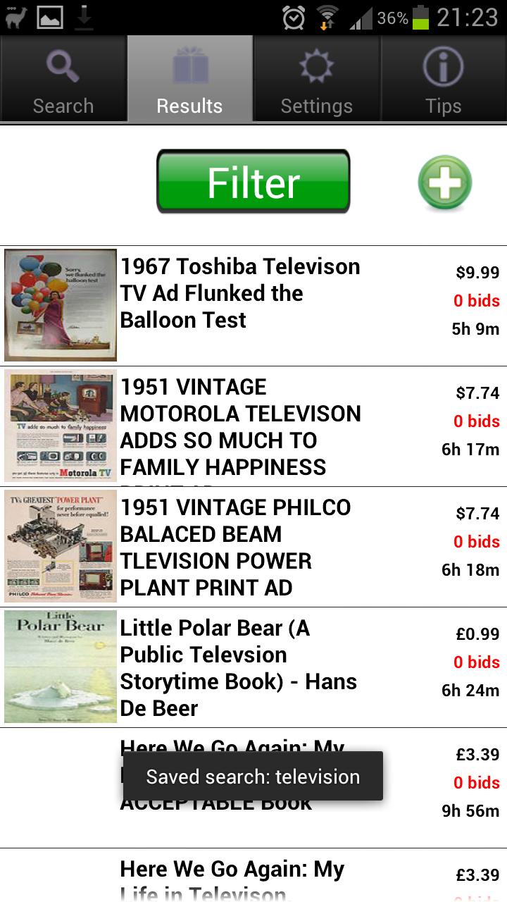 Fat Fingers Pro: eBay Bargains Screen 2