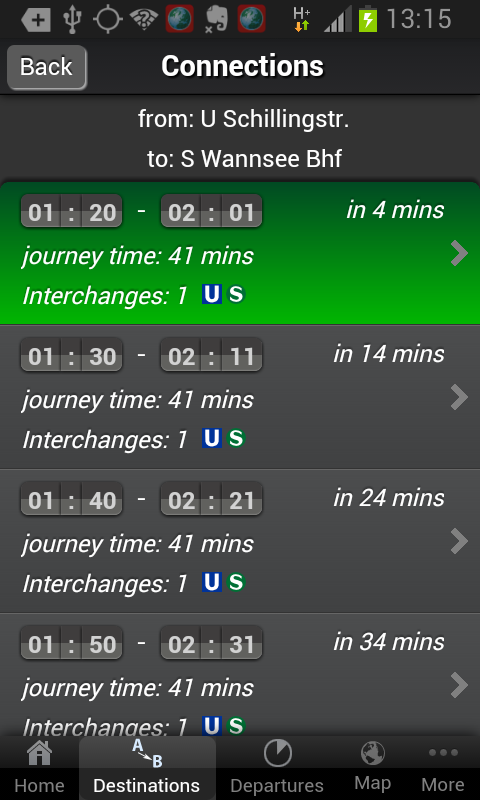 A+ Germany Trip Planner Screen 3