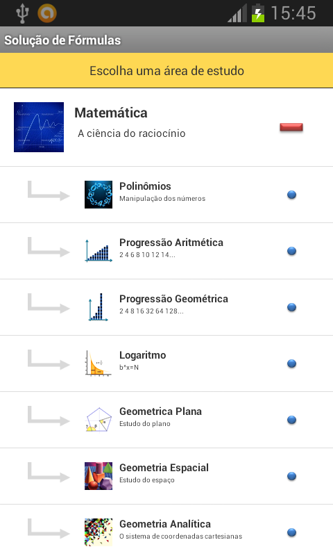 Solução de Fórmulas Screen 2