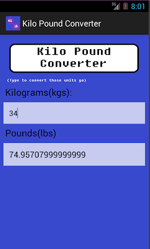 Kilogram Pound Converter