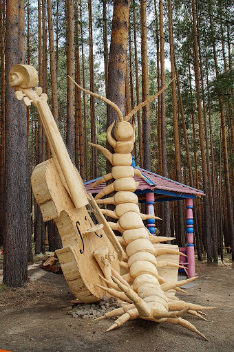 Wooden Centipede with Cello