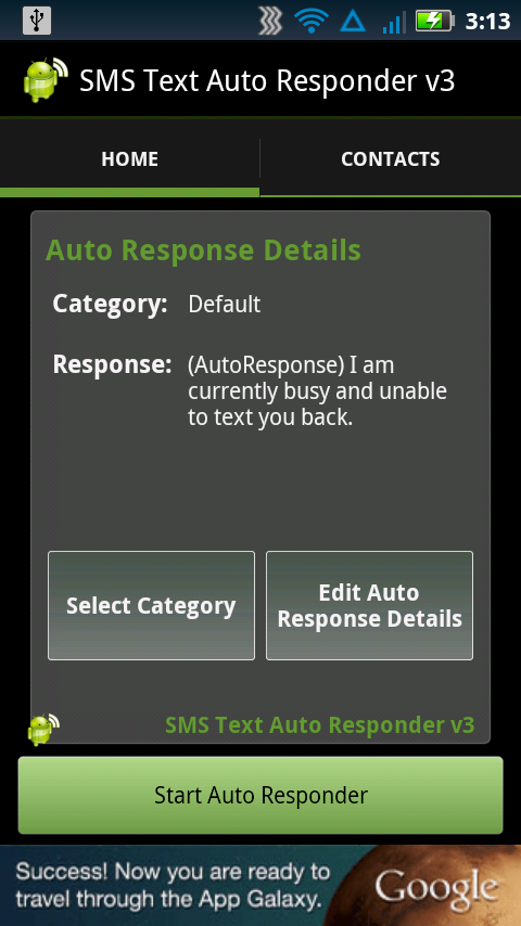 Android application SMS Text Auto Responder PAID screenshort