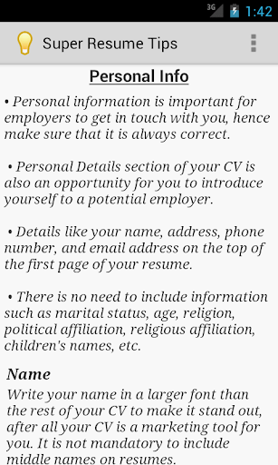 【免費商業App】Super Resume Tips-APP點子