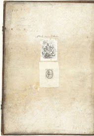 Dekblad met twee ex librissen waaronder dat van Jean de Poligny