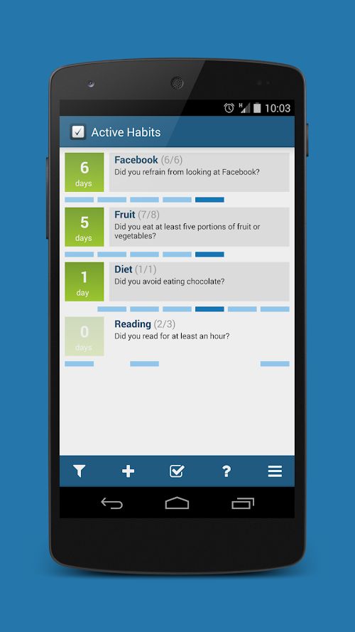 Android application Habit Streak for Work screenshort