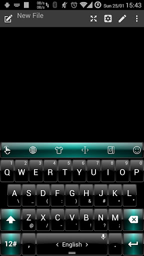 Theme TouchPal Dusk BlackGreen