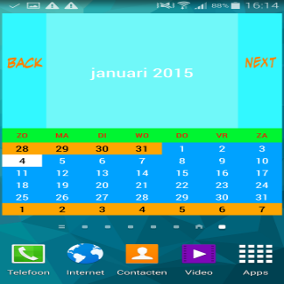 simple calendar widget