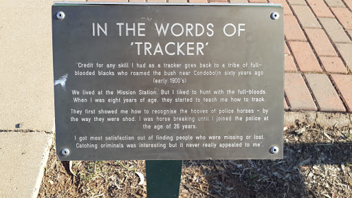 In the Words of Tracker Plaque