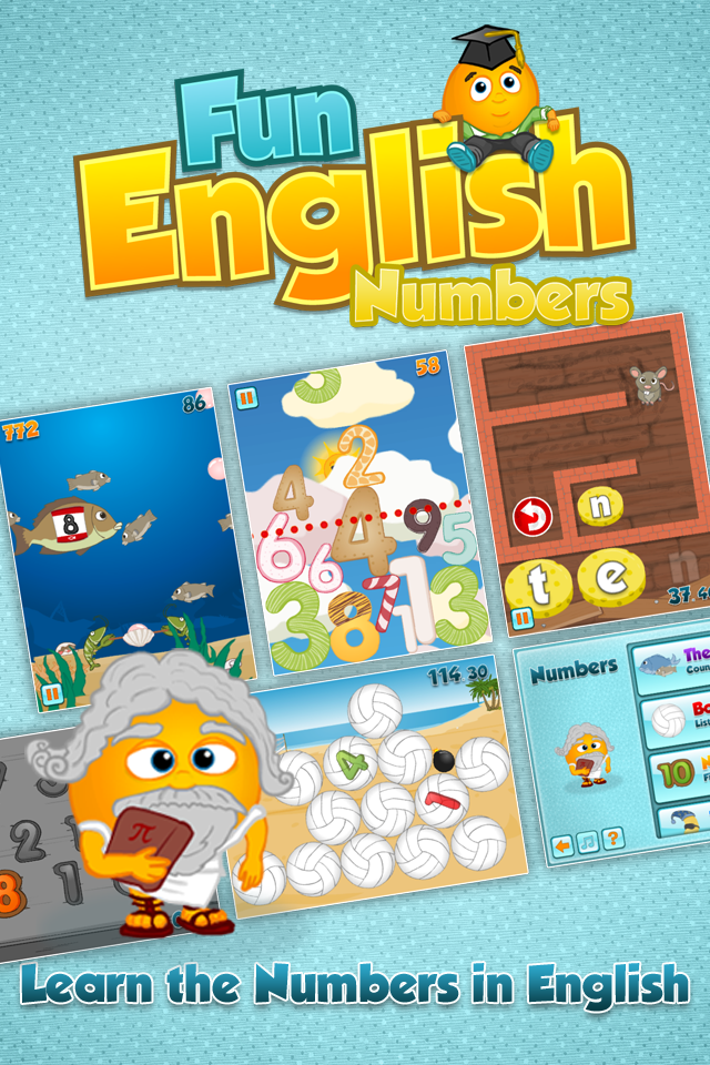 Android application Fun English Numbers Games screenshort
