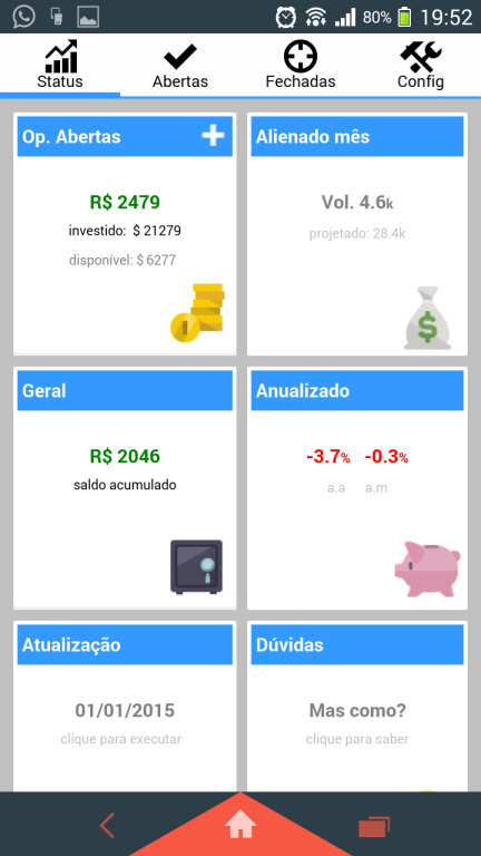 Carteira de Ações Screen 1