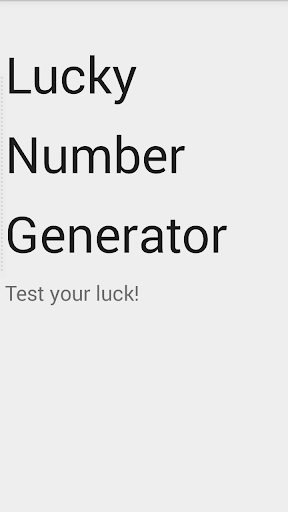 Lucky Number Generator