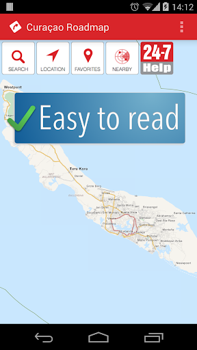 Curacao Roadmap Offline Map