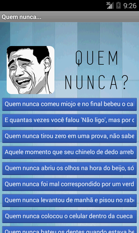 Quem nunca? - Frases Screen 2