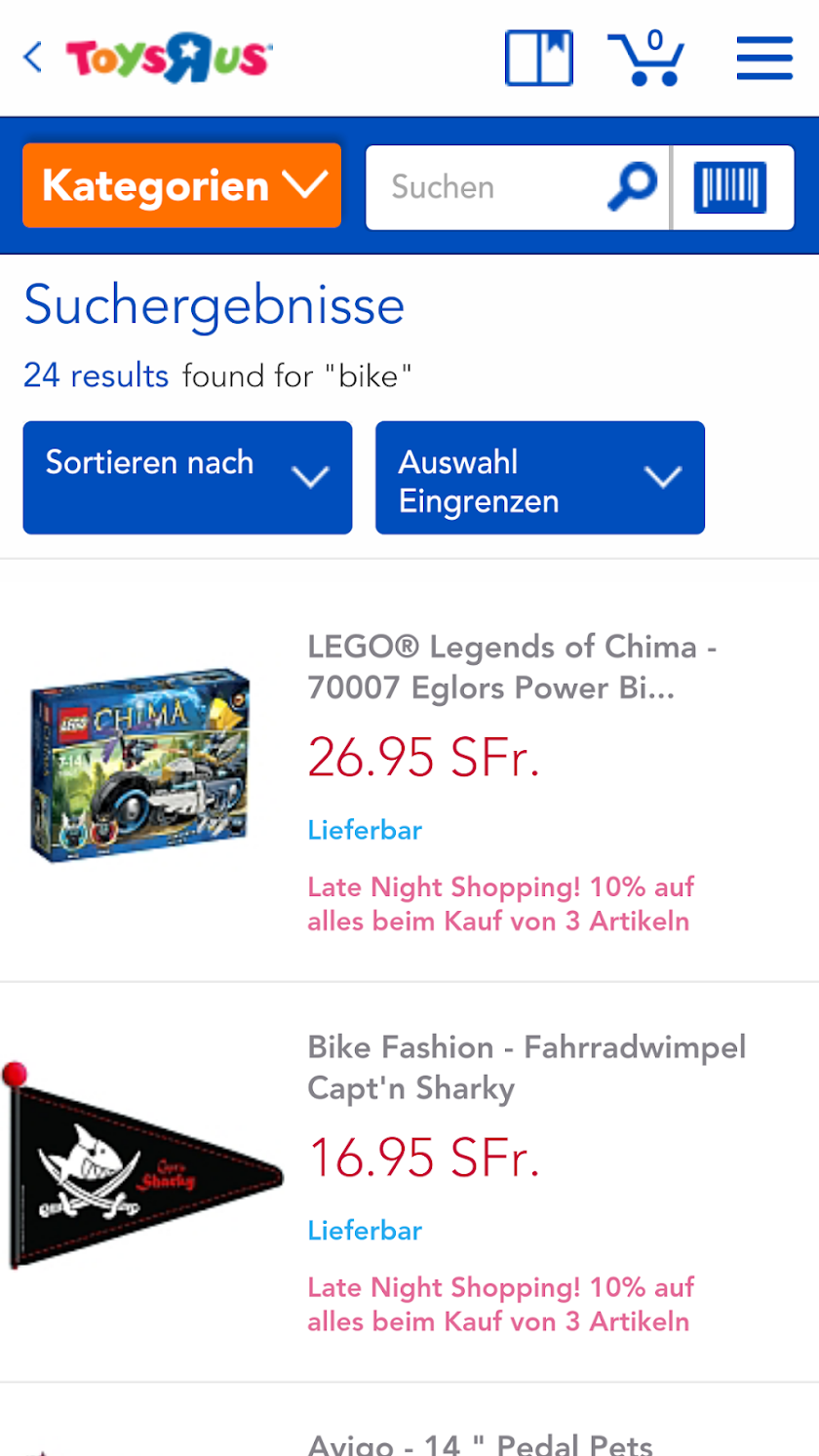 Toys"R"Us Deutschland Screen 3