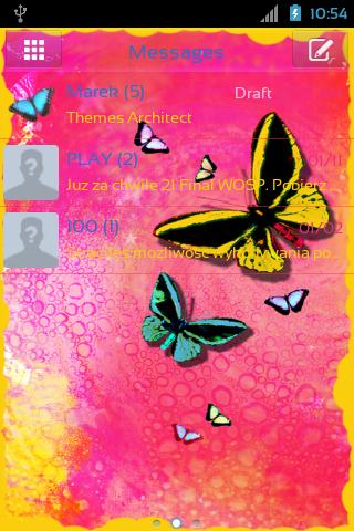 GO SMS Pro Theme Butterfly