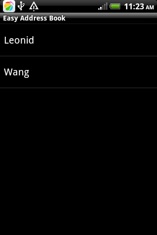 Android application Easy Address Book screenshort