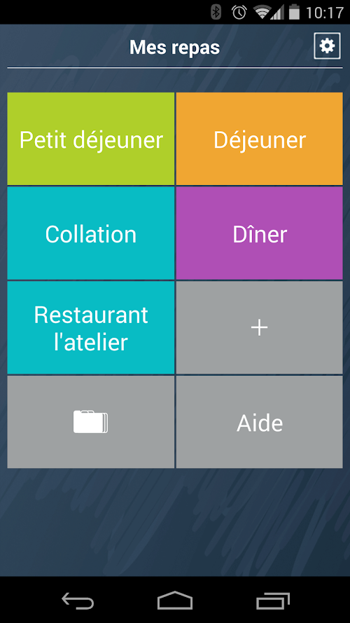 Android application Le Temps des Glucides screenshort