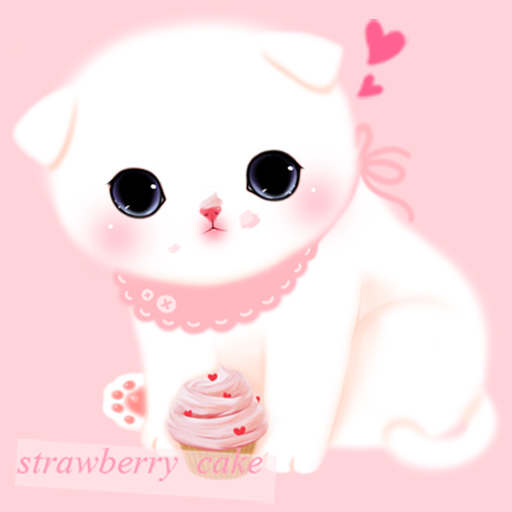 CUKI Theme Pink cake cat LOGO-APP點子