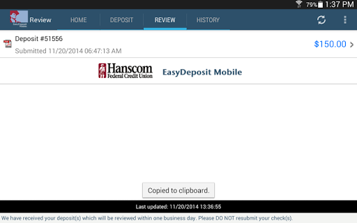 【免費財經App】Hanscom FCU EasyDeposit Mobile-APP點子