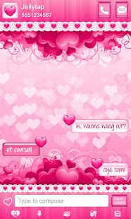 ♥Sweet Heart Theme Go SMS ♥ - screenshot thumbnail