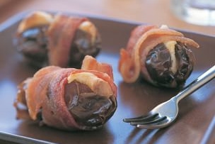 Roasted Dates with Parmesan and Bacon