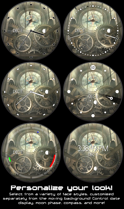 Android application Clock Tower 3D Watch Face screenshort