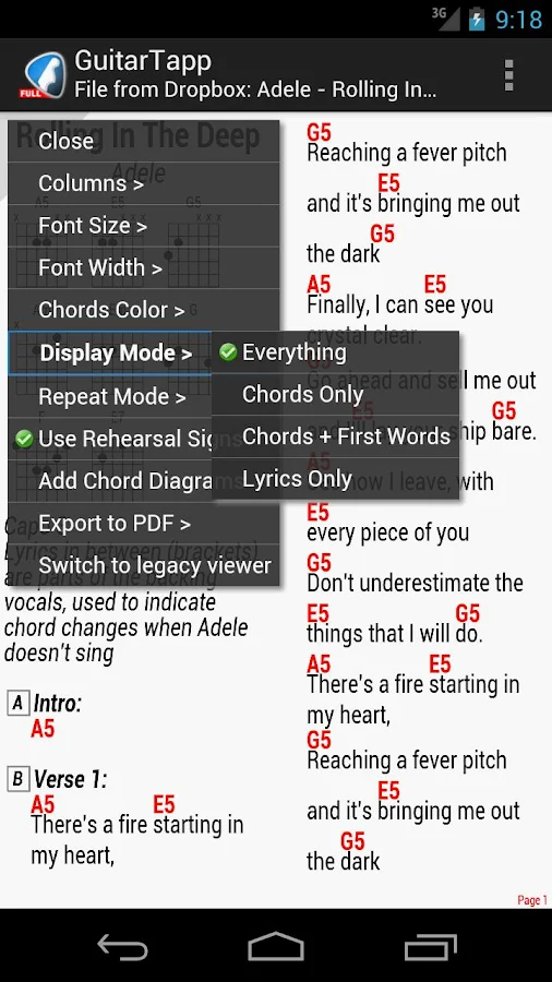 GuitarTapp PRO - Tabs & Chords - screenshot