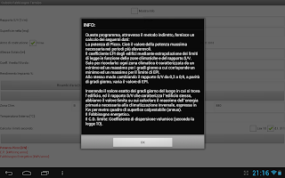 Calcolo Fabbisogno Termico APK Ảnh chụp màn hình #4