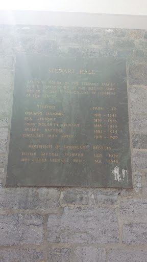Stewart Hall Plaque