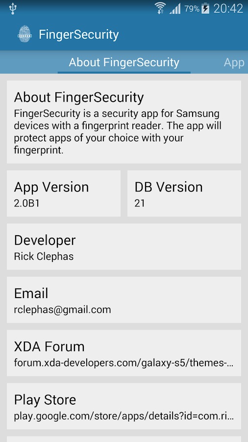 FingerSecurity - screenshot