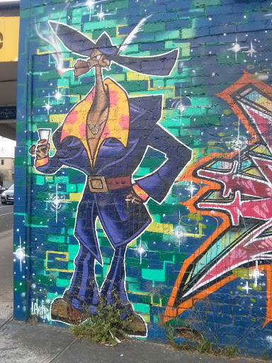 Purple Suited Gangster Mural